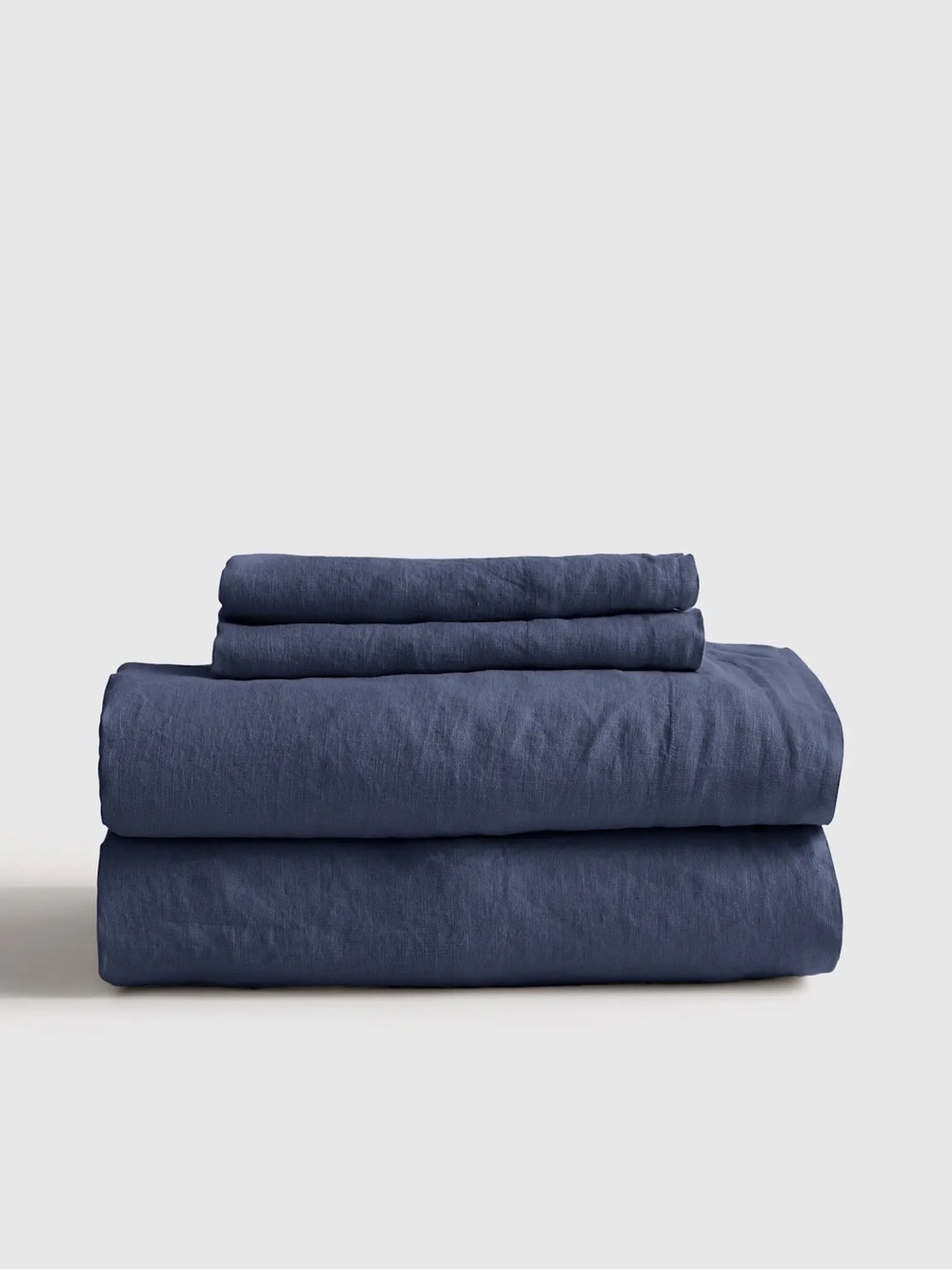 New Quince European Linen Sheet Set Full Nightfall color MSRP $174 (4-piece)